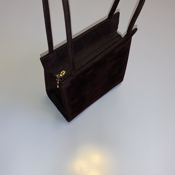 Vintage Cabrelli Brown Microsuede Purse - Picture 4 of 11